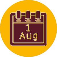 August 1 Vector Icon