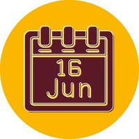 June 16 Vector Icon