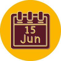 June 15 Vector Icon