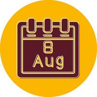 August 8 Vector Icon