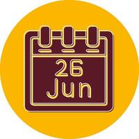 June 26 Vector Icon