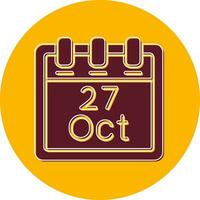 October 27 Vector Icon