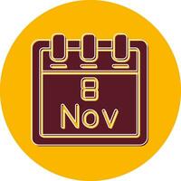 November 8 Vector Icon