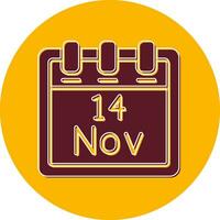 November 14 Vector Icon