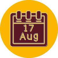 August 17 Vector Icon