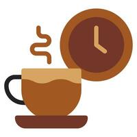 café hora icono vector