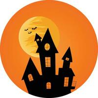 Halloween Hunted House Vector