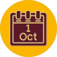 October 1 Vector Icon