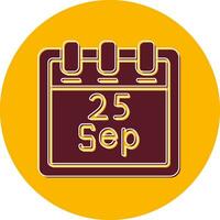 September 25 Vector Icon