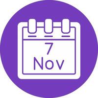 November 7 Vector Icon