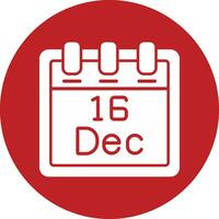 December 16 Vector Icon