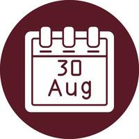 August 30 Vector Icon