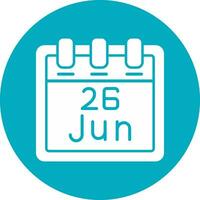 June 26 Vector Icon