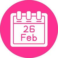February 26 Vector Icon