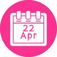 April 22 Vector Icon