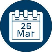 March 26 Vector Icon