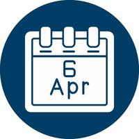 April 6 Vector Icon