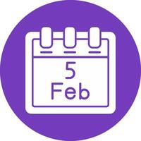 February 5 Vector Icon