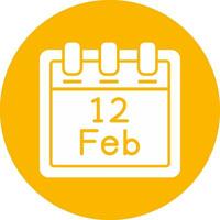 February 12 Vector Icon