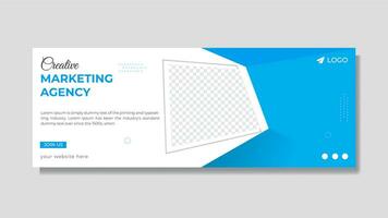 Modern geometric business timeline cover design template vector