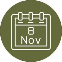 November 8 Vector Icon