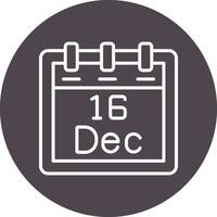 December 16 Vector Icon