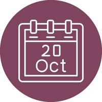October 20 Vector Icon