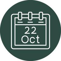 October 22 Vector Icon