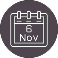 November 6 Vector Icon