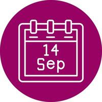September 14 Vector Icon