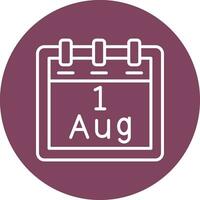 August 1 Vector Icon
