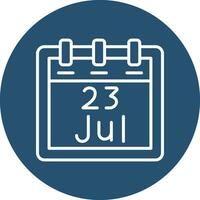 July 23 Vector Icon