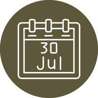July 30 Vector Icon