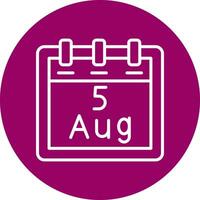 August 5 Vector Icon