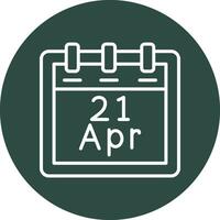 April  21 Vector Icon