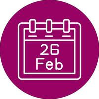 February 26 Vector Icon