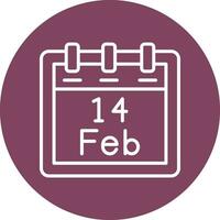 February 14 Vector Icon