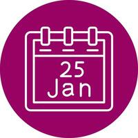 January 25 Vector Icon