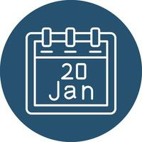 January 20 Vector Icon