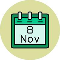 November 8 Vector Icon