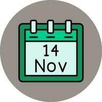 November 14 Vector Icon