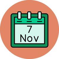 November 7 Vector Icon