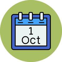 October 1 Vector Icon