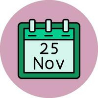 November 25 Vector Icon