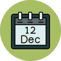 December 12 Vector Icon