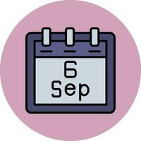 September 6 Vector Icon