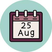 August 25 Vector Icon