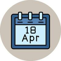 April 18 Vector Icon