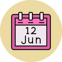 June 12 Vector Icon
