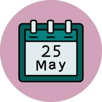 May 25 Vector Icon